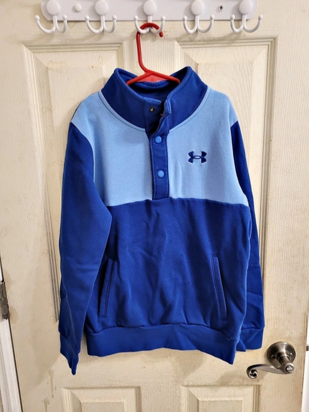 Under Armour Boys Rival Fleece Snap Pullover Color Block
